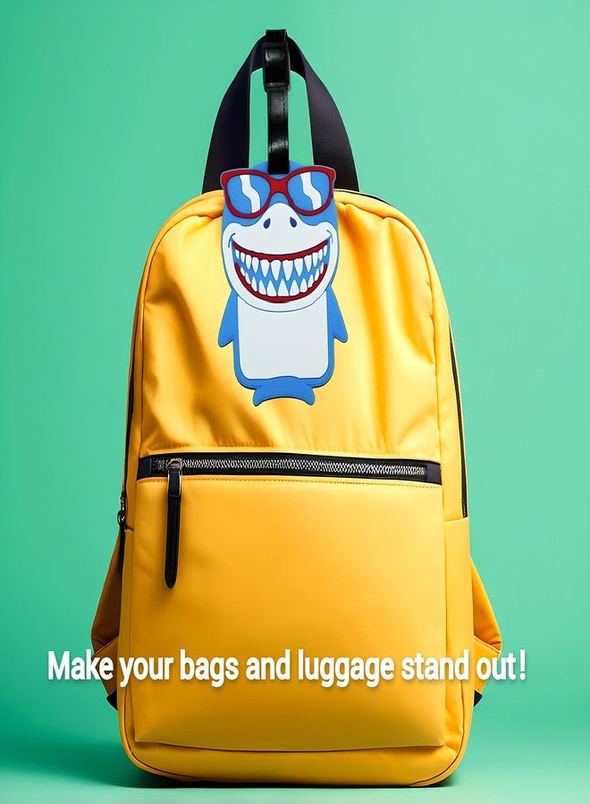 ANINIUCN Shark-Shaped Silicone Luggage Tag - Fun ID Label for Suitcases, Backpacks & Travel Bags - Unique Travel Accessory for Teens & Adults - Image 4
